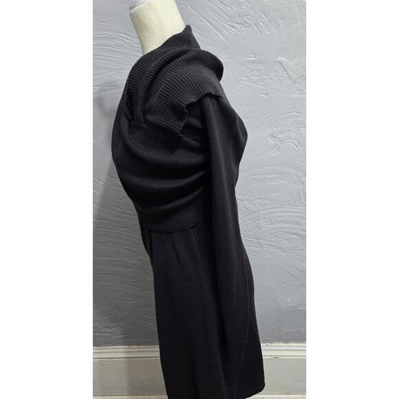 Athleta Black Cotton Wool Sweater Dress Woman's Size XS - Picture 7 of 7